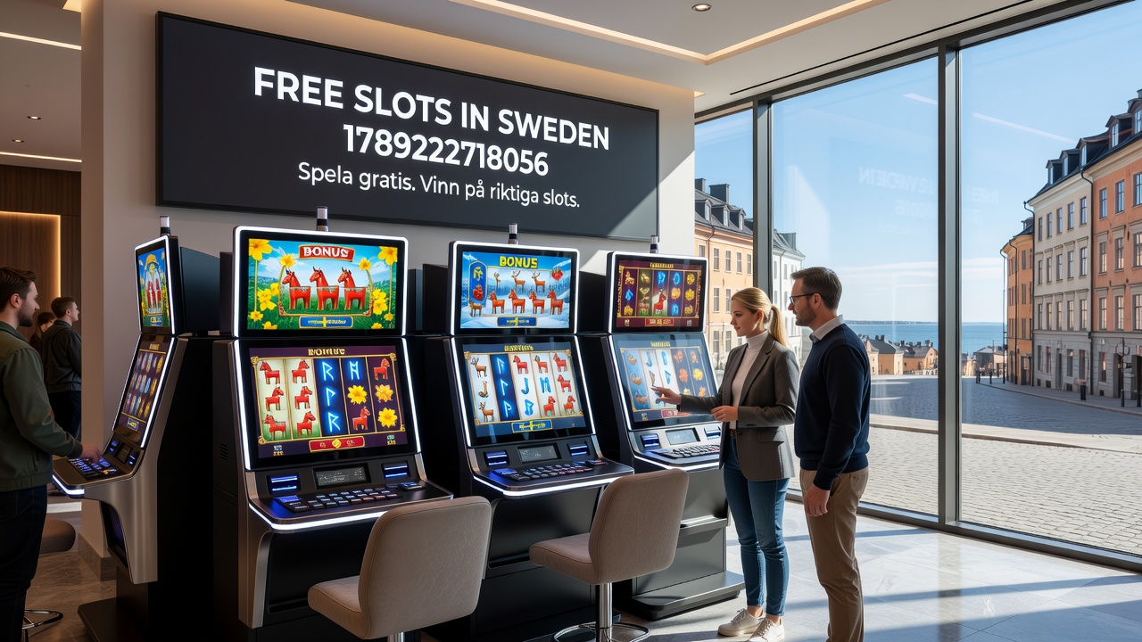 Close-up of slot game reels and bonus round interface in a Swedish licensed casino demo